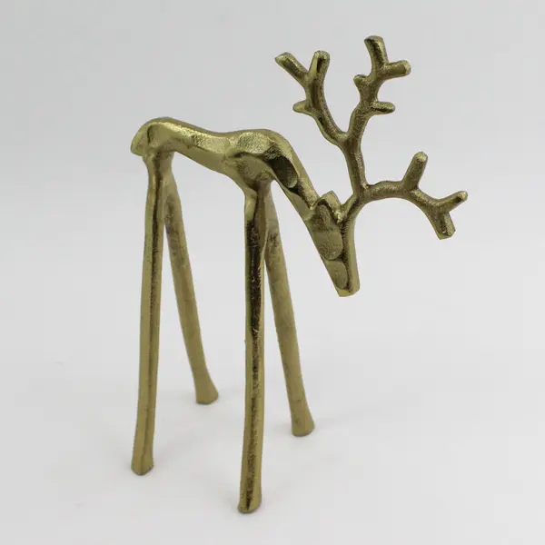 34th & Pine Gold Metal Reindeer Table Mantle Or Shelf Decoration