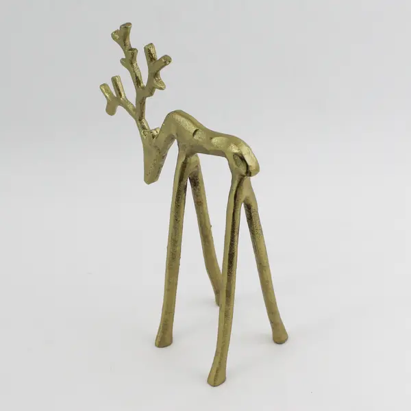 34th & Pine Gold Metal Reindeer Table Mantle Or Shelf Decoration