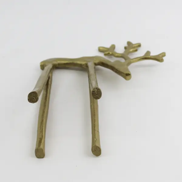 34th & Pine Gold Metal Reindeer Table Mantle Or Shelf Decoration