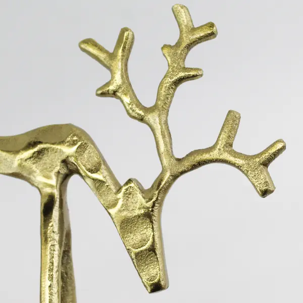 34th & Pine Gold Metal Reindeer Table Mantle Or Shelf Decoration