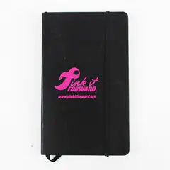 "Pink It Forward" Journal - Black Cover w/ Pink Writing, Blank, 5x8.5