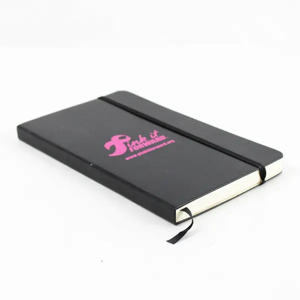 "Pink It Forward" Journal - Black Cover w/ Pink Writing, Blank, 5x8.5
