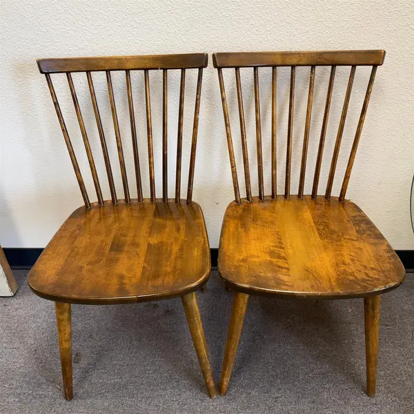 Set of 2 Vintage Swedish Wood Windsor Dining Chairs- Freight / Local Pickup