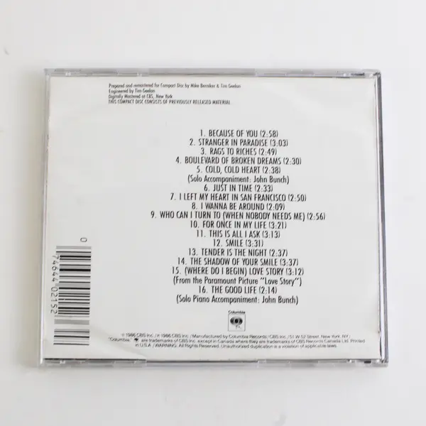 Tony Bennett, 16 Most Requested Songs CD 1986 #CK 40215