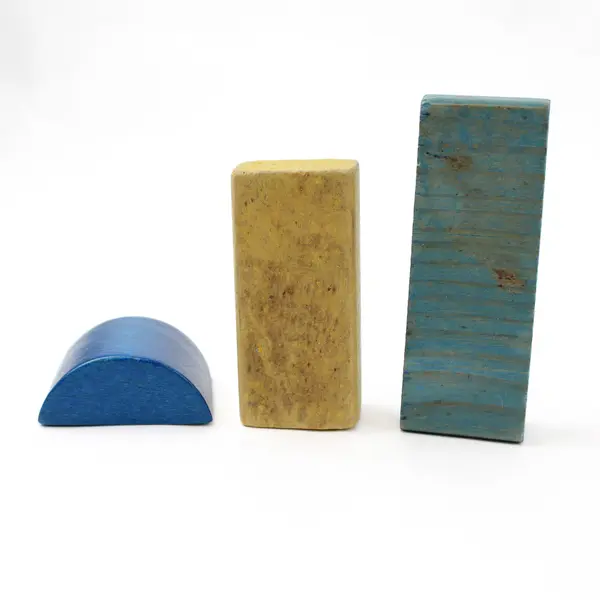 Lot of 25 Wooden Blocks Preschool Stacking Building Blocks