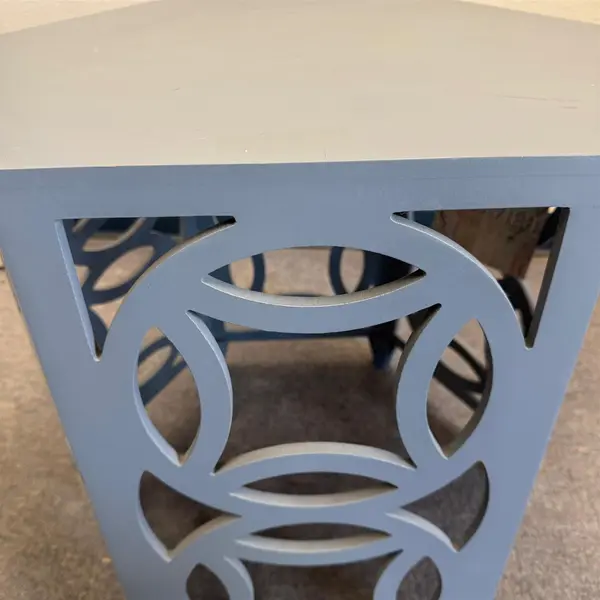 Safavieh Natanya Blue/Gray Hexagon Side Table Lattice Design- Local Pickup Only