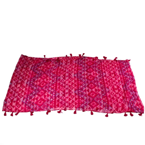 Rikka Pink Geometric Scarf New with Tags Lightweight Women's