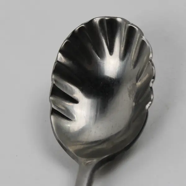 Lot of 2 Oneida Silver Chandler Brushed 18/10 SS Sugar Shell Spoons 6.25" HTF