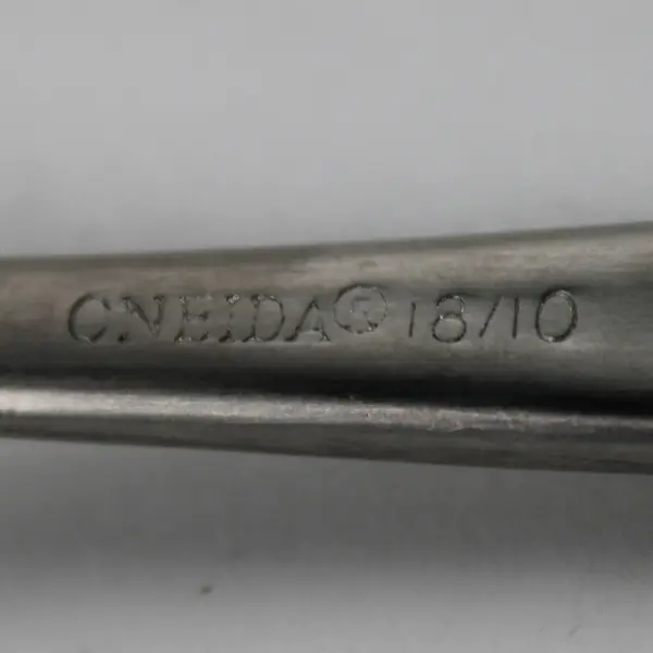 Lot of 2 Oneida Silver Chandler Brushed 18/10 SS Sugar Shell Spoons 6.25" HTF