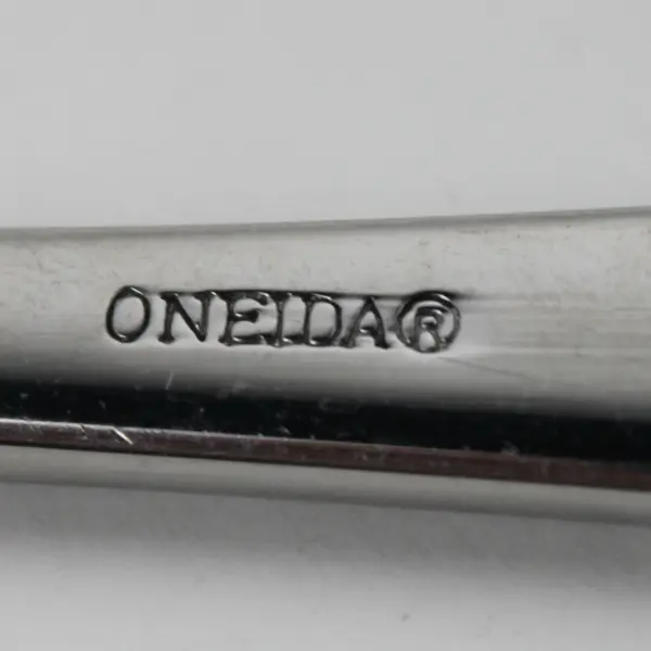 Lot of 4 Oneida Silver Chandler Glossy 18/10 SS Large Serving Forks 9.25" Rare