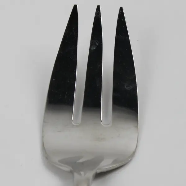 Lot of 2 Oneida Silver Chandler Glossy 18/10 SS Large Serving Forks 9.25" Rare