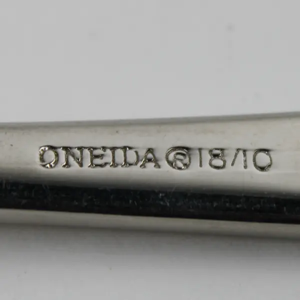Lot of 2 Oneida Silver Chandler Glossy 18/10 SS Large Serving Forks 9.25" Rare