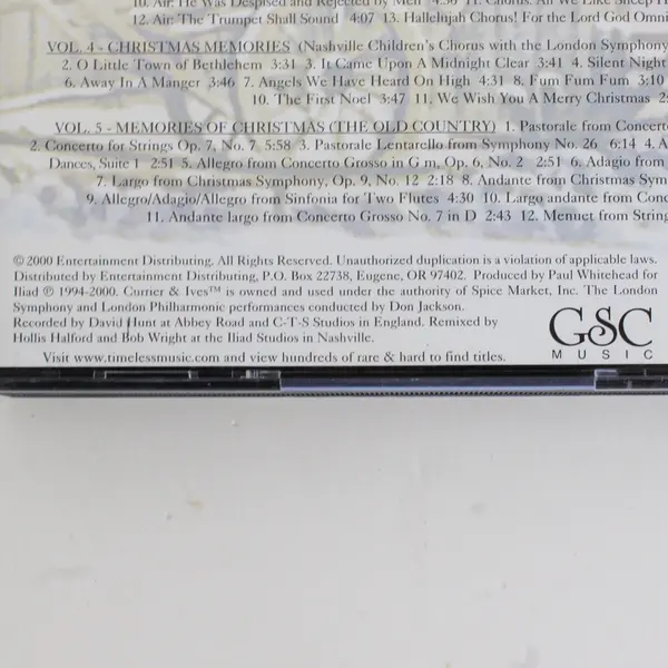 Christmas Classics 5 CD Set -Currier & Ives w/The London Symphony & Philharmonic