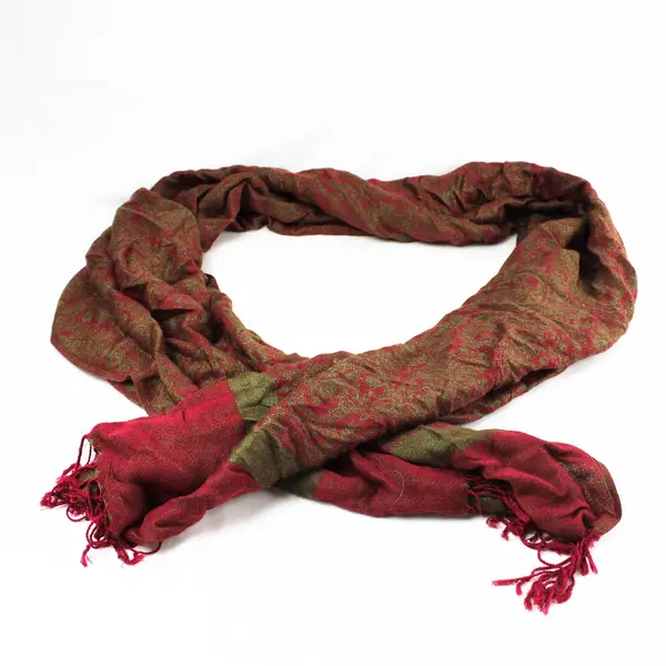 Red Brown Gold Scarf Lightweight Wrap 66 x 25.5 in