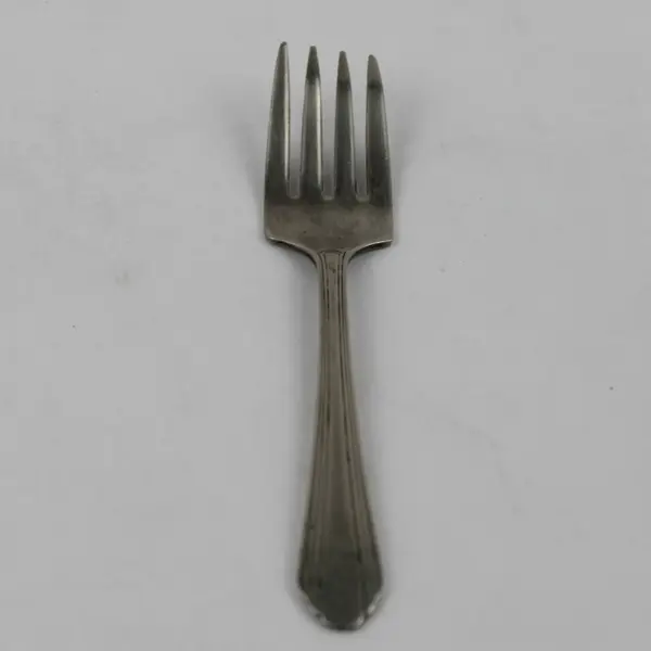 NSO EP NS Printed Unknown Pattern (Silverplate) Flatware Baby Fork 4.25" Long