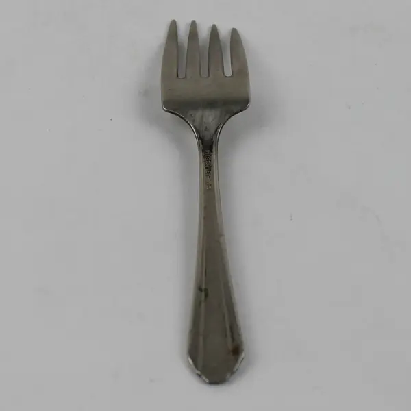 NSO EP NS Printed Unknown Pattern (Silverplate) Flatware Baby Fork 4.25" Long
