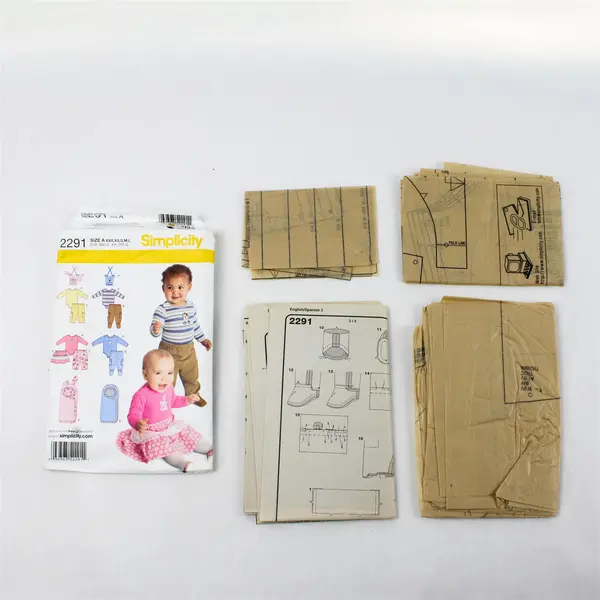 Uncut Simplicity Sewing Pattern 2291 Babies Pants Skirt Bib Bodysuit Size: XXS-L