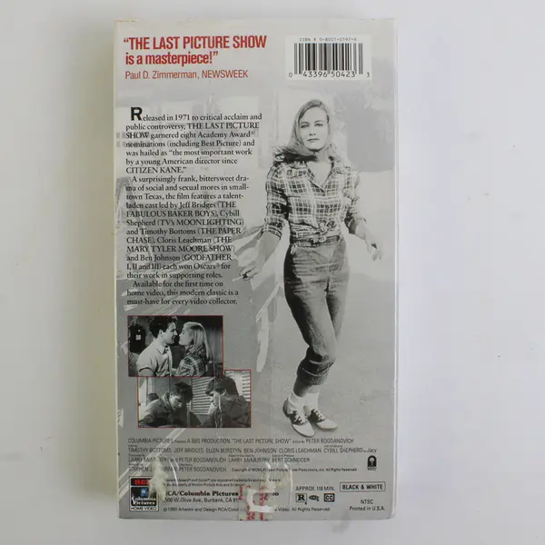 The Last Picture Show VHS Tape 1990, New/Sealed 