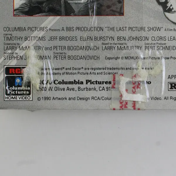 The Last Picture Show VHS Tape 1990, New/Sealed 