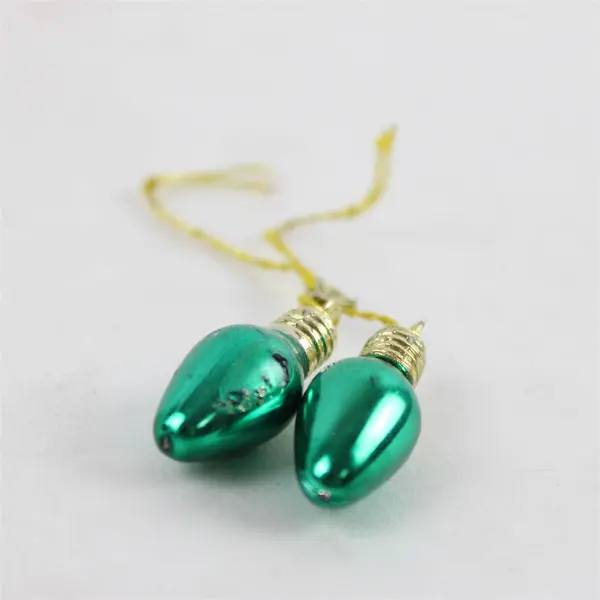 Lot of 15 Silver Jingle Bells & 2 Green Christmas Lights for Crafts