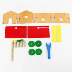 Lot of 18 Wooden Building Blocks Preschool Stacking Toy Educational