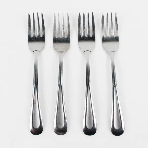 Lot of 4 Oneida Silver Satin Sand Dune Pattern Stainless Salad Forks 6.75" Good