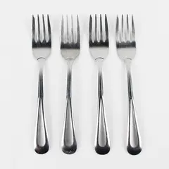 Lot of 4 Oneida Silver Satin Sand Dune Pattern Stainless Salad Forks 6.75" Good