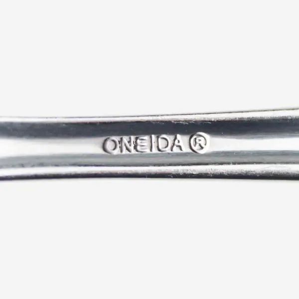 Lot of 4 Oneida Silver Satin Sand Dune Pattern Stainless Salad Forks 6.75" Good
