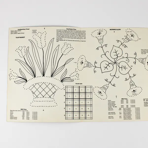 Vintage Victorian Flowers in Candlewicking Leaflet #PW-5, Country Crafts/Waters