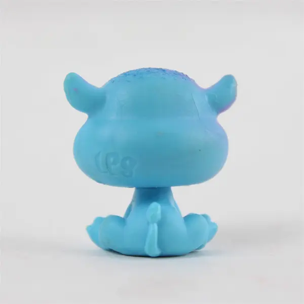 Littlest Pet Shop LPS Mini Hippo #10 Baby Glitter Purple Blue Cerulean Sparkle