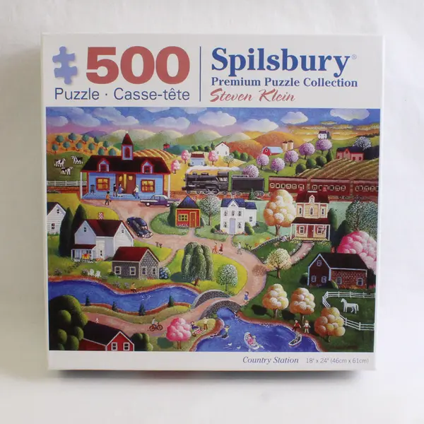 Spilsbury 500-Pc. Country Station Jigsaw Puzzle, 18"x24" Complete