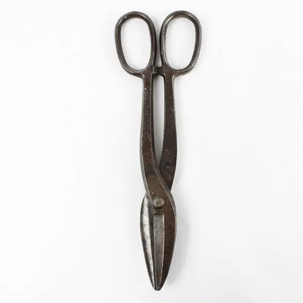 Pair Vintage Tin Snips 12in Patina Metal Cutting Tools