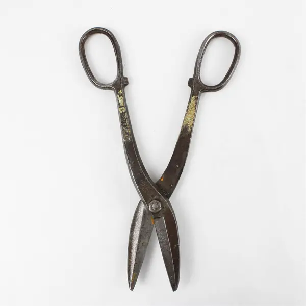 Pair Vintage Tin Snips 12in Patina Metal Cutting Tools