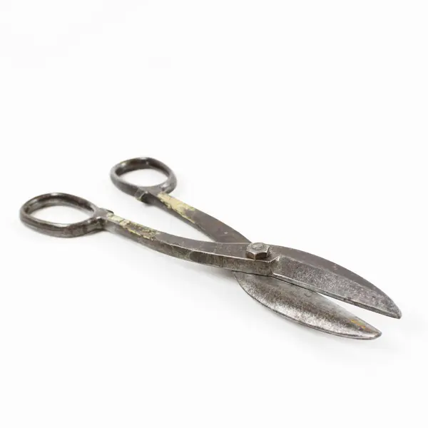 Pair Vintage Tin Snips 12in Patina Metal Cutting Tools