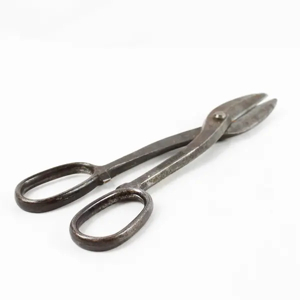 Pair Vintage Tin Snips 12in Patina Metal Cutting Tools