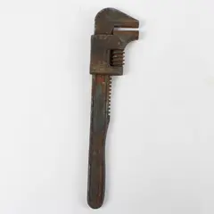 Vintage Adjustable Monkey Wrench 9in Antique Solid Metal Collectible