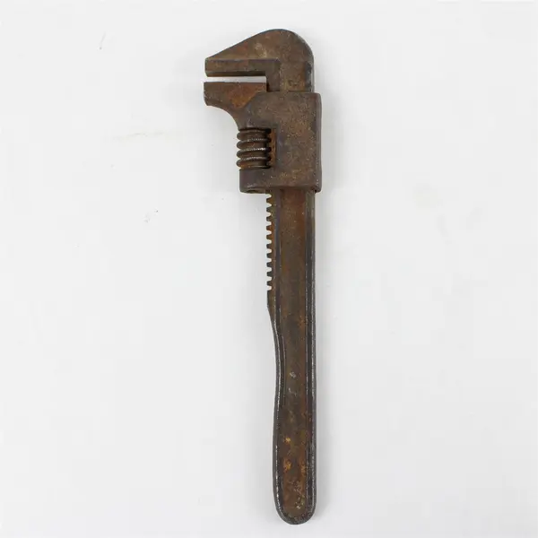Vintage Adjustable Monkey Wrench 9in Antique Solid Metal Collectible