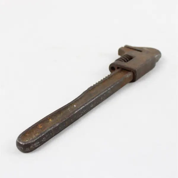 Vintage Adjustable Monkey Wrench 9in Antique Solid Metal Collectible