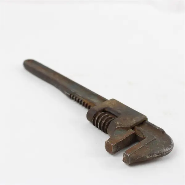 Vintage Adjustable Monkey Wrench 9in Antique Solid Metal Collectible