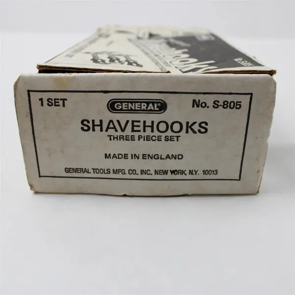 General Shavehooks 3-Piece Set Made in England w/ Original Box
