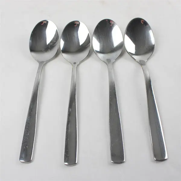 Set of 4 Oneida Strauss Stainless Teaspoons - Classic Flatware