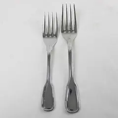 Lot of 2 Oneida Saumur Stainless Forks Dinner & Salad