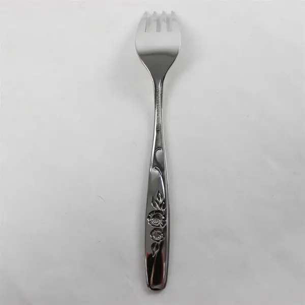 Set of 5 Oneida Twin Rose Stainless Salad Forks 6.25in 