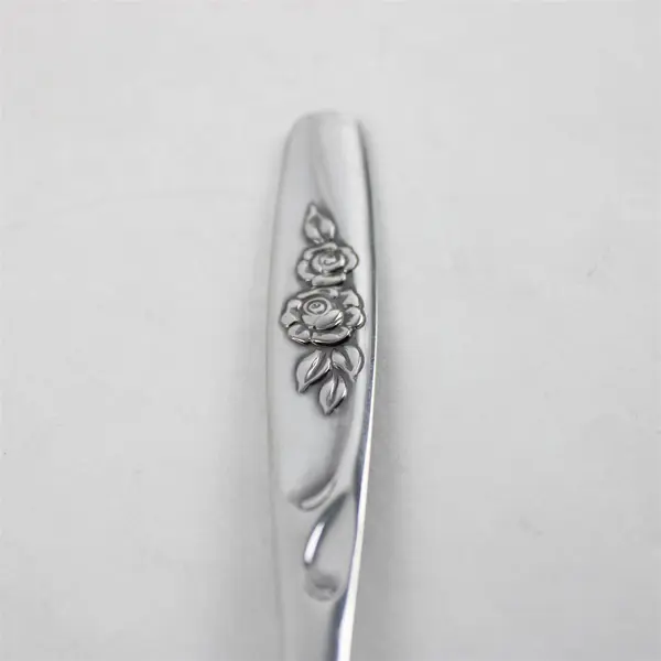 Set of 5 Oneida Twin Rose Stainless Salad Forks 6.25in 