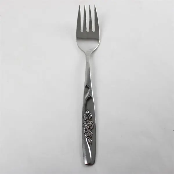 Set of 4 Oneida Twin Rose Stainless Salad Forks 6.25in 