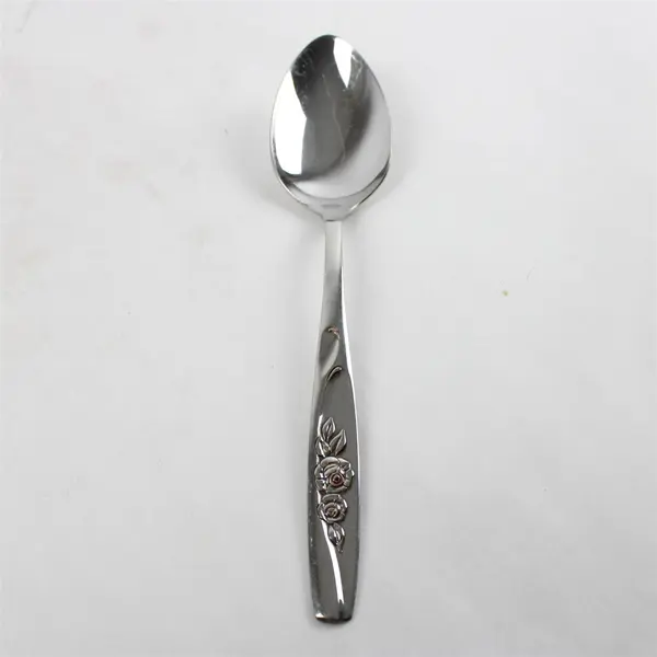 Lot of 4 Oneida Twin Rose Stainless 3 Tablespoons & 1 Cold Meat Serving Fork