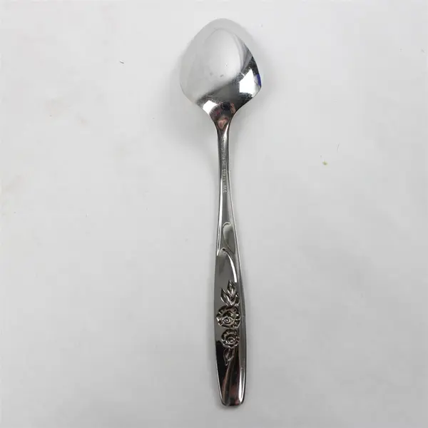 Lot of 4 Oneida Twin Rose Stainless 3 Tablespoons & 1 Cold Meat Serving Fork
