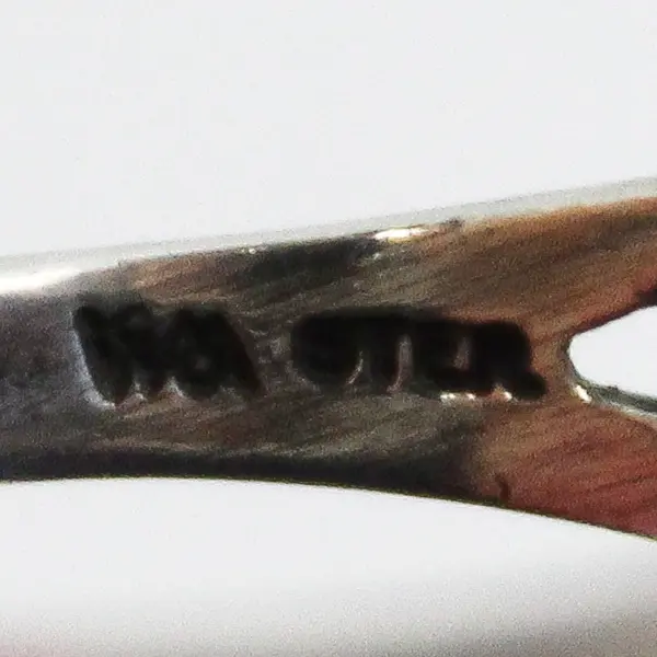 Wheeler Mfg Size 6.5 Sterling Silver Grape Leaf Ring