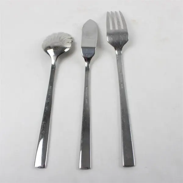 Lot of 3 Oneida Savory Stainless  Dinner Fork-Sugar Spoon & Butter Knife