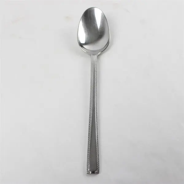 Lot of 2 Oneida Savory Stainless Pierced Tablespoon & Oval Soup Spoon